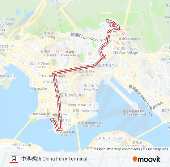 3X Bus Line Map