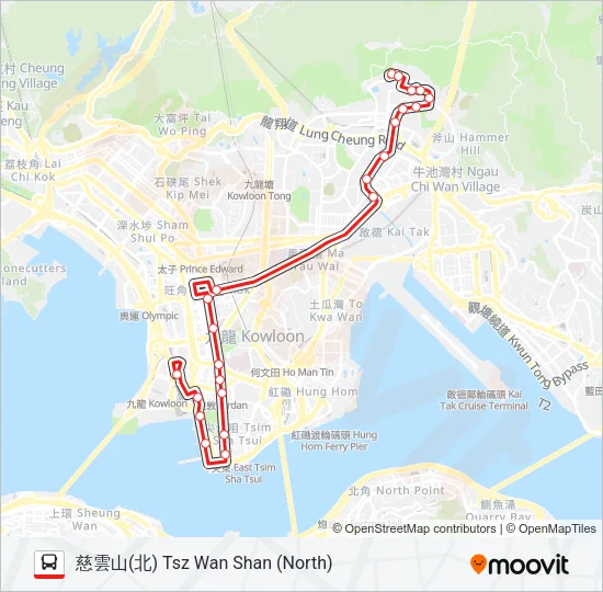 3X Bus Line Map