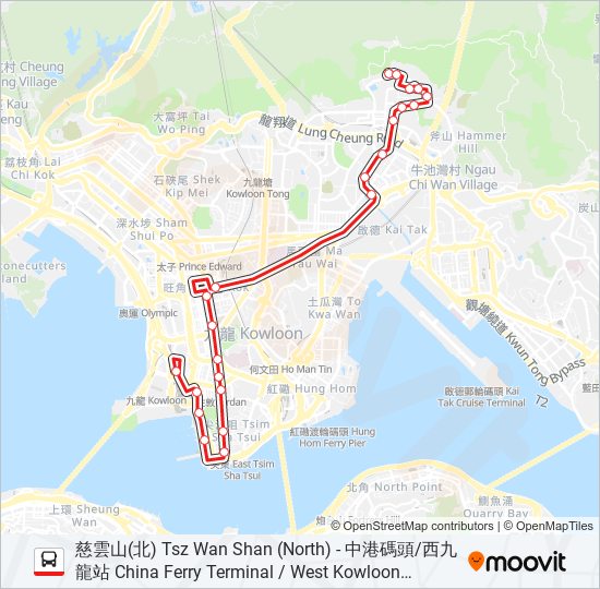 3X bus Line Map