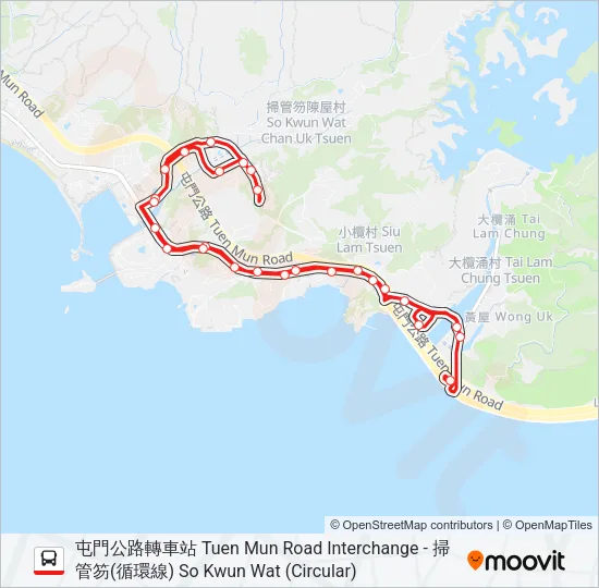 252 Bus Line Map