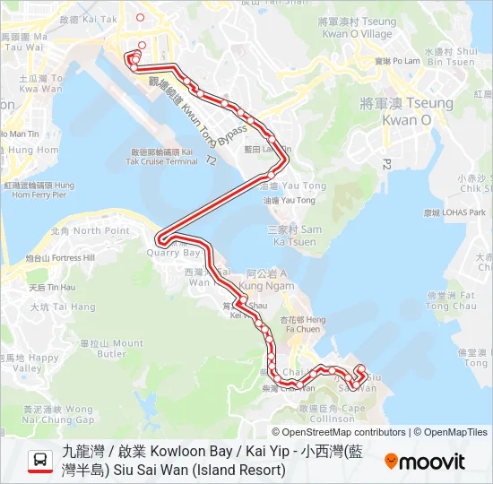 606X Bus Line Map