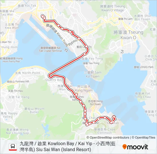 606X Bus Line Map