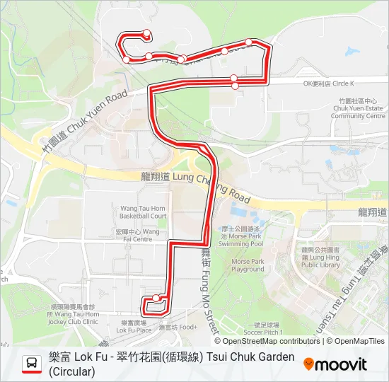 211A Bus Line Map
