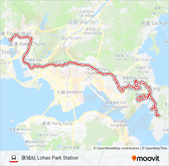 N290 Bus Line Map
