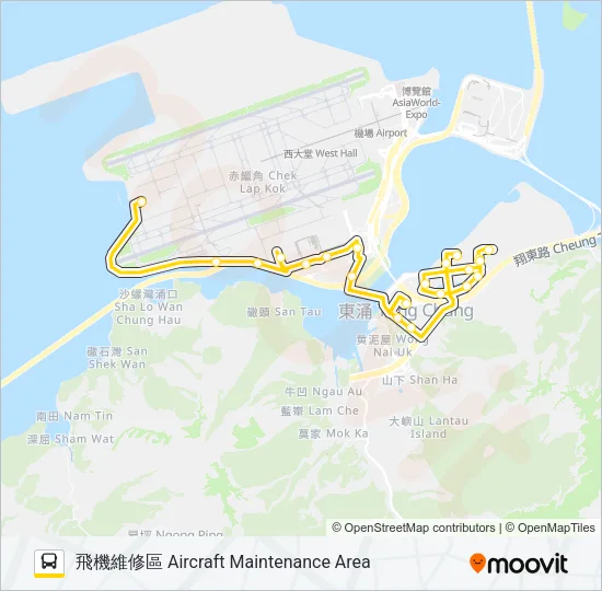 S52A Bus Line Map
