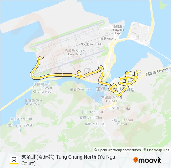S52A Bus Line Map