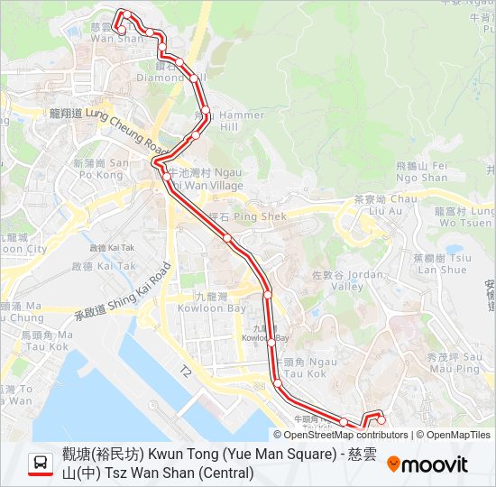 巴士N3D的線路圖