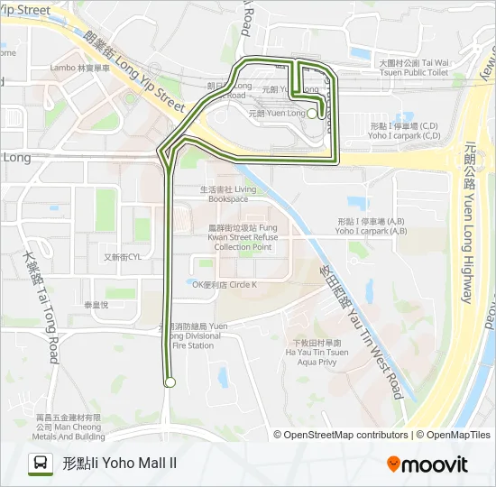 NR972 Bus Line Map