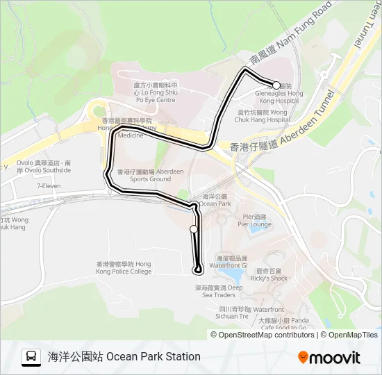 港怡醫院 GLENEAGLES HONG KONG HOSPITAL Bus Line Map
