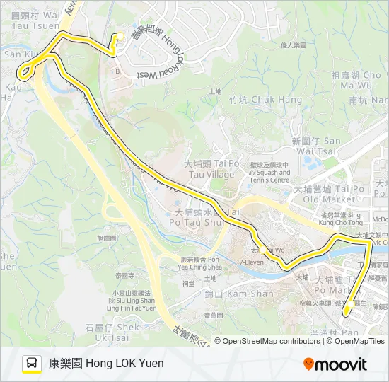 NR51 Bus Line Map