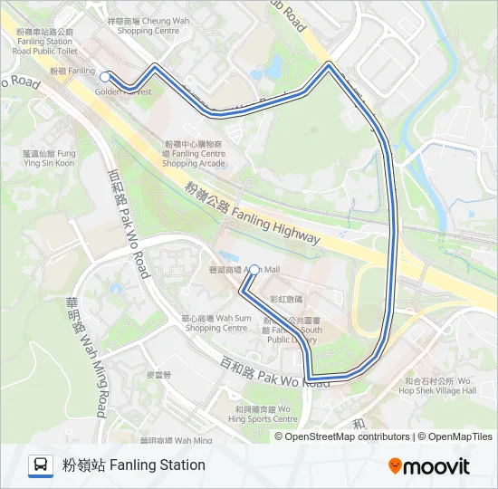 NR113 Bus Line Map