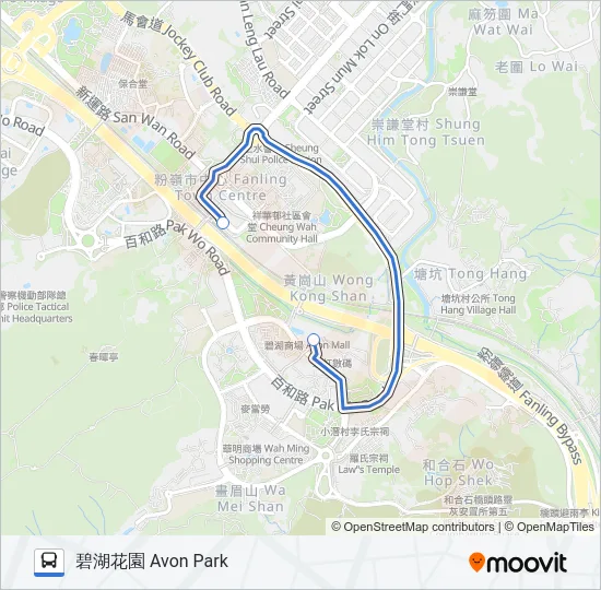 NR113 Bus Line Map