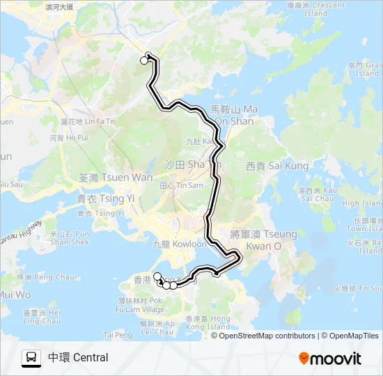 NR10 Bus Line Map