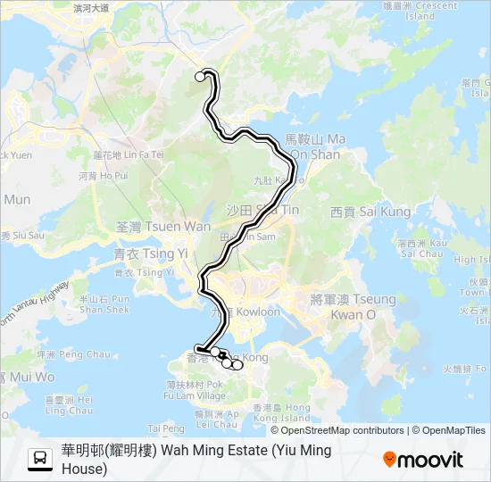 NR10 Bus Line Map