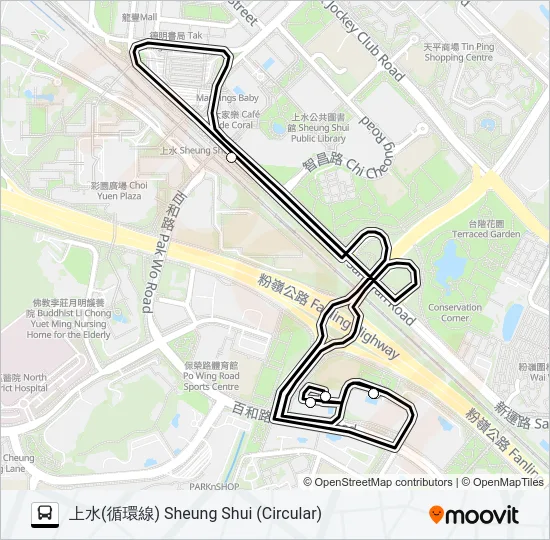 NR13 Bus Line Map