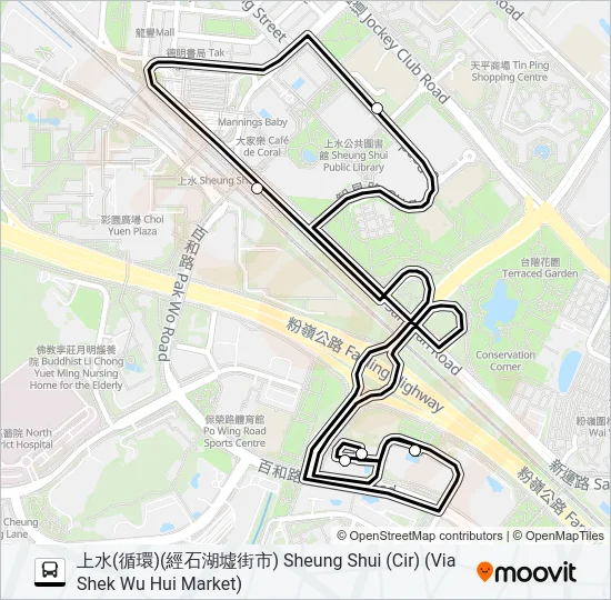 NR13 Bus Line Map