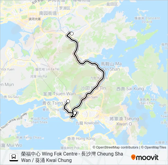 NR18 Bus Line Map