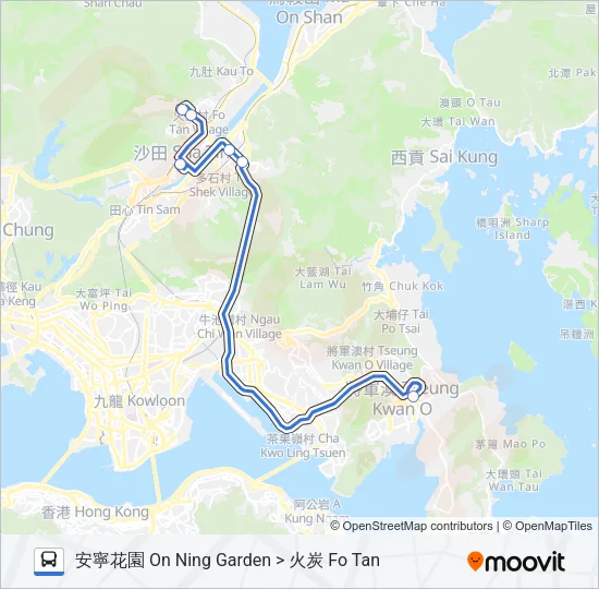 NR21 Bus Line Map