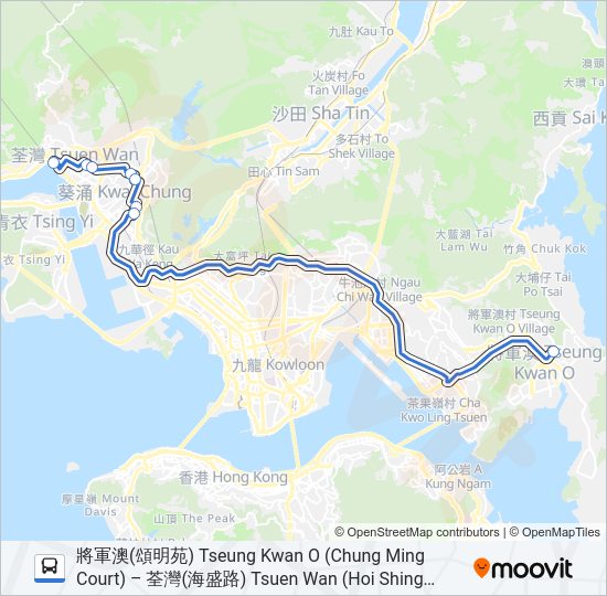 巴士NR25的線路圖
