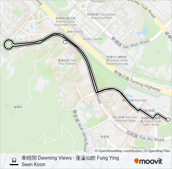 巴士NR112的線路圖