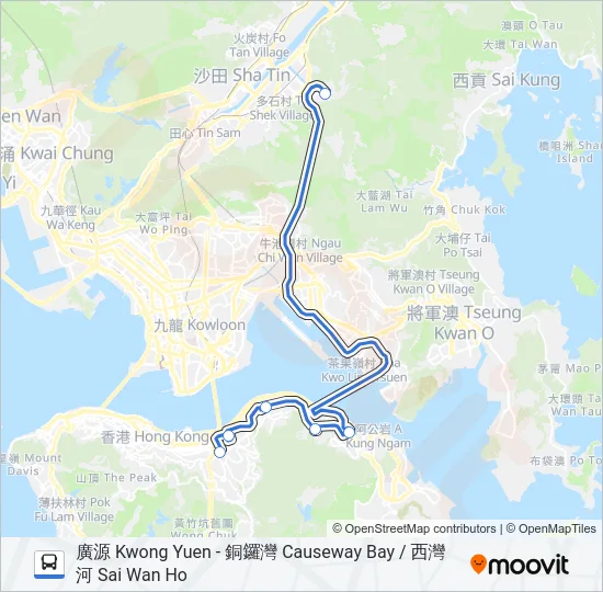 NR811 Bus Line Map
