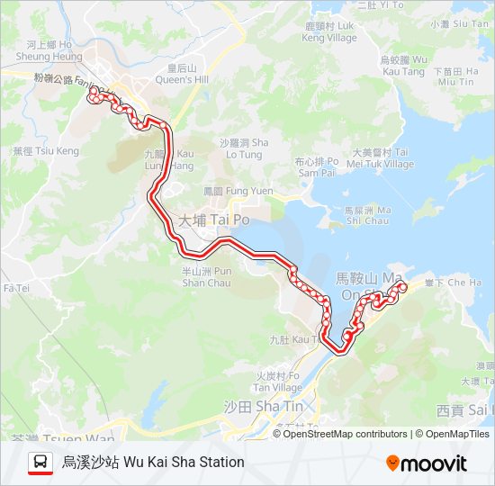 巴士274的線路圖