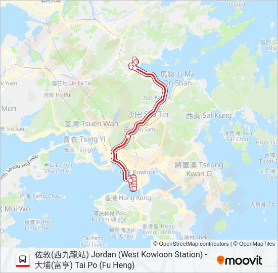 271X Bus Line Map