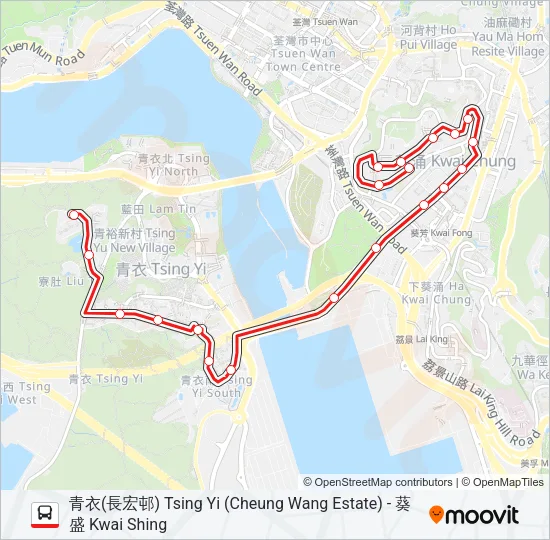 43D Bus Line Map