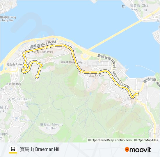85A bus Line Map