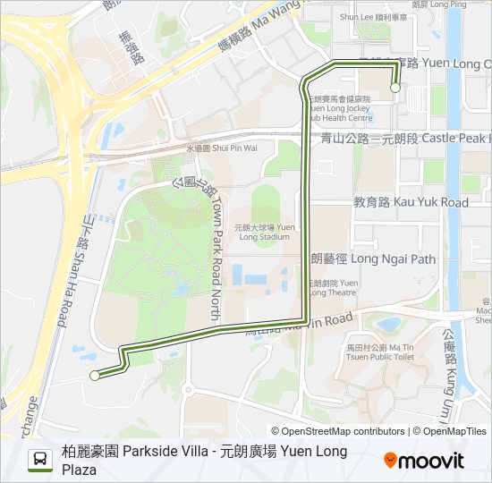 巴士NR949的線路圖