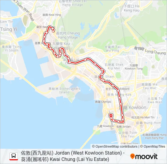 46 Bus Line Map