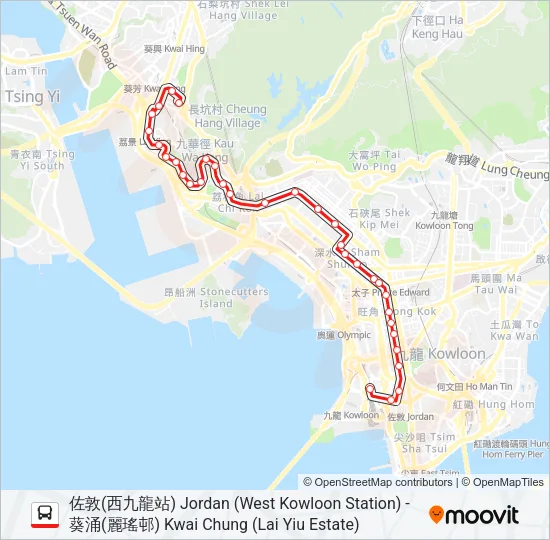 46 Bus Line Map