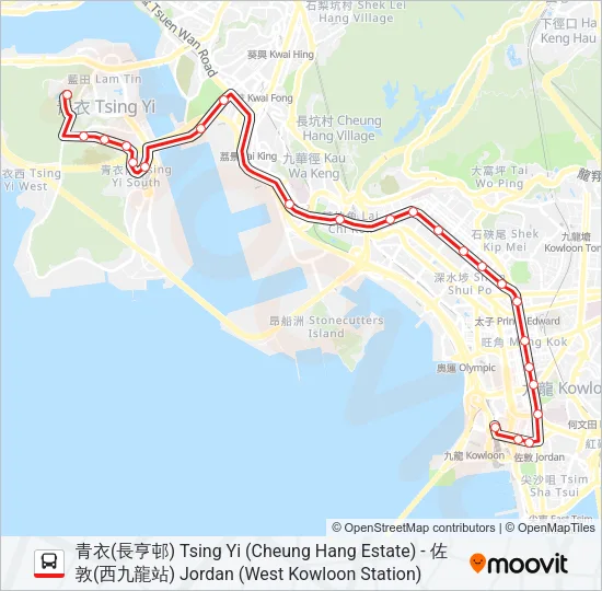 42A Bus Line Map
