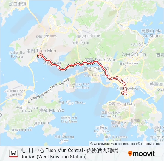 60X Bus Line Map