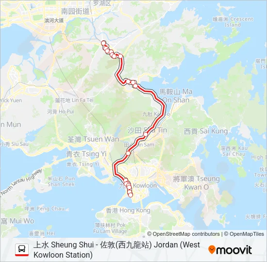 W3 Bus Line Map