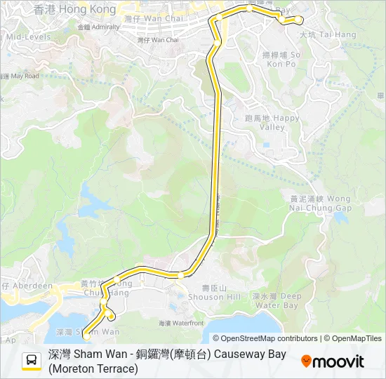 72A Bus Line Map