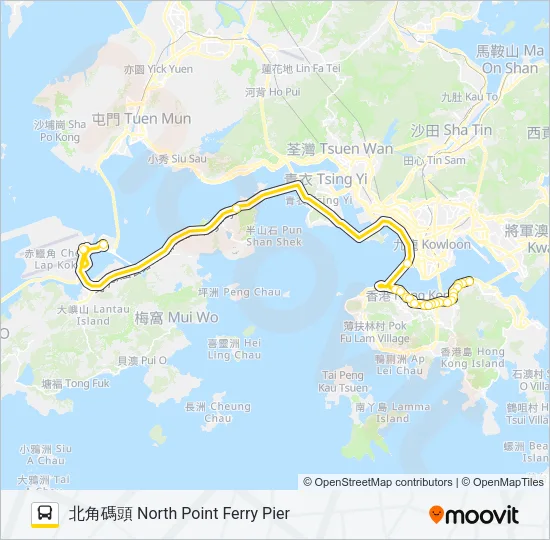 NA11 Bus Line Map