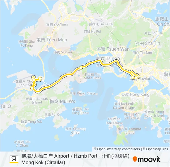 NA21 Bus Line Map