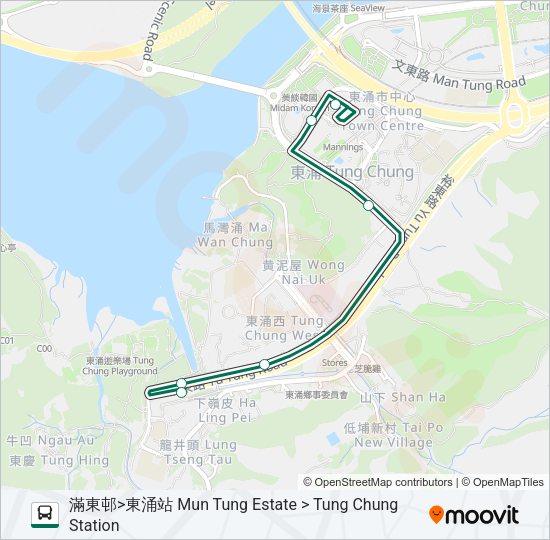 巴士39M的線路圖