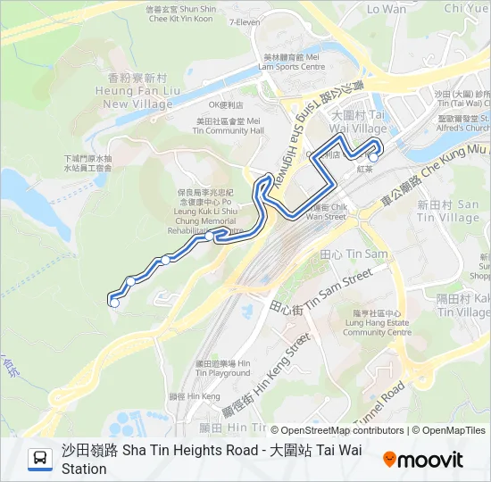 NR818 Bus Line Map