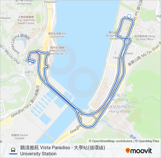 NR822 Bus Line Map