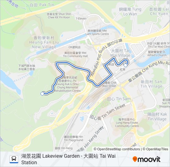 巴士NR817的線路圖