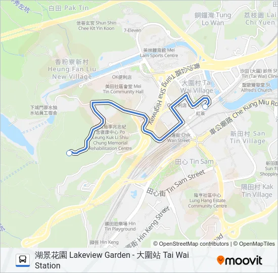 NR817 Bus Line Map