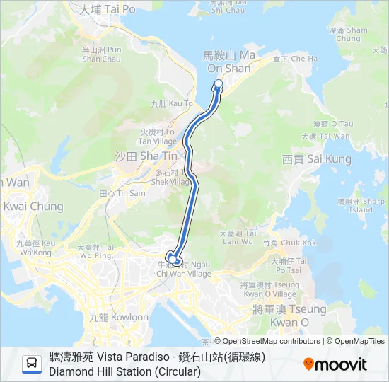 NR823 Bus Line Map
