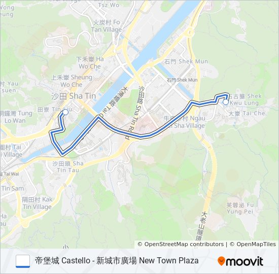 NR829 bus Line Map
