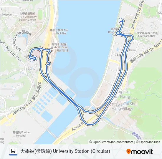 NR832 Bus Line Map