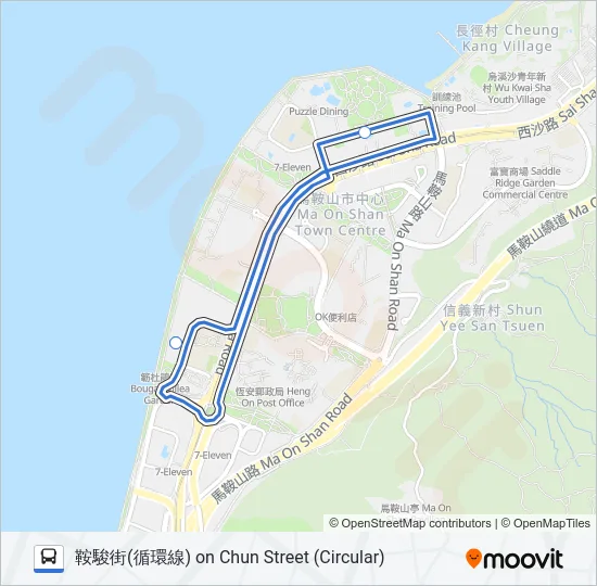 NR832 Bus Line Map