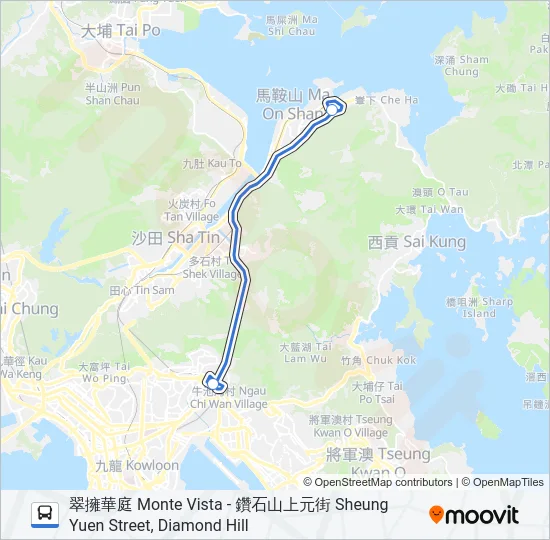 NR838 Bus Line Map