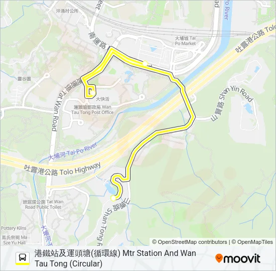 NR538 Bus Line Map
