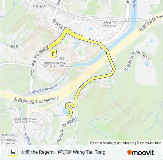 NR538 Bus Line Map